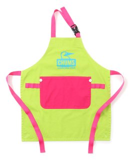 Kid's Booby Face Apron  (Lime/Pink)