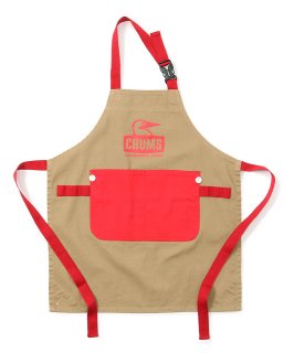 Kid's Booby Face Apron  (Beige/Red)