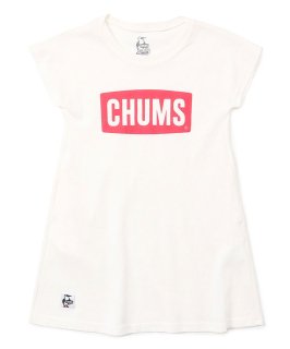 Kid's CHUMS Logo Dress   (White x Red)