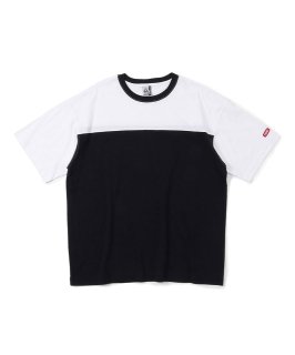 Oversize Two-Tone T-Shirt  (White/Black)  (White/Black)