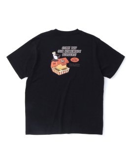 CHUMS Burger Shop T-Shirt (Black)  (Black)