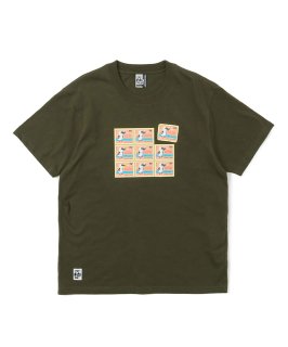 Booby Mail Stamps T-Shirt (Khaki)  (Khaki)