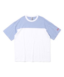 Oversize Two-Tone T-Shirt  (Lavender/White)  (Lavender/White)