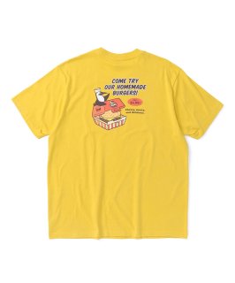 CHUMS Burger Shop T-Shirt (Yellow)  (Yellow)
