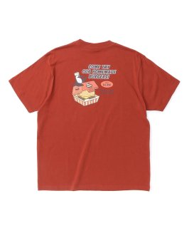 CHUMS Burger Shop T-Shirt (Brown)  (Brown)