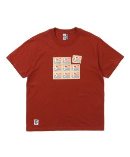 Booby Mail Stamps T-Shirt (Brown)  (Brown)