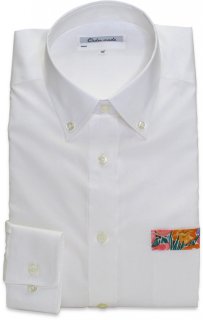 【 レディース 】 ヴィンテージ・リバティプリント仕立てのワンポイントシャツ　長袖