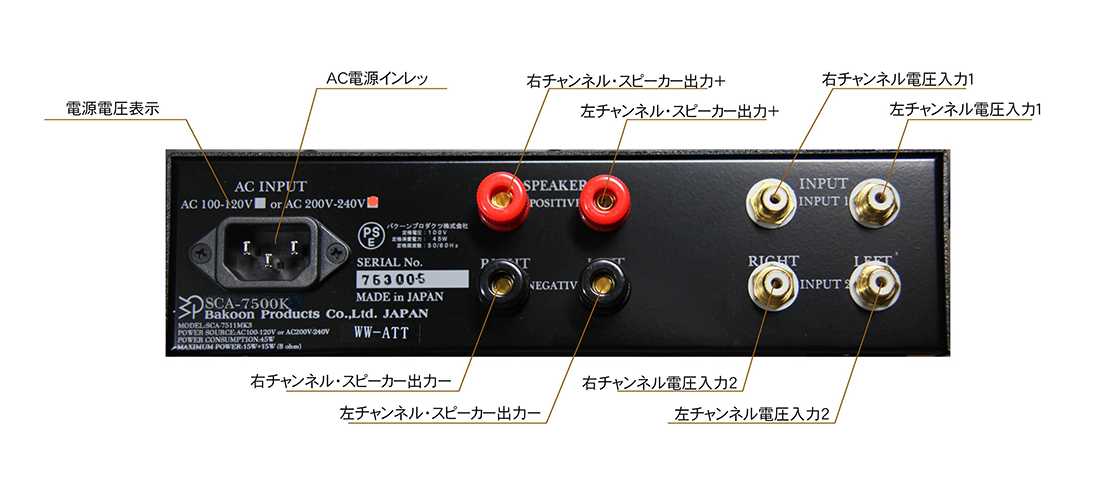 パワーアンプ SCA-7500K - SATRI SHOP-バクーンプロダクツ公式オンラインショップ