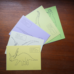 恐竜の縫いさし図案　8種類24枚セットの商品画像
