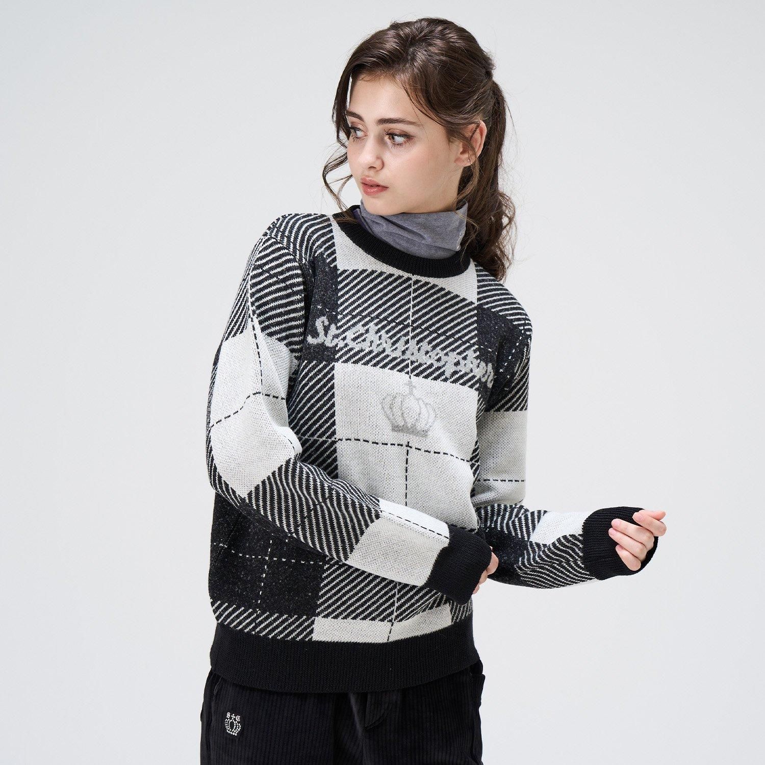 St. Christopher チェック柄 セットアップ L STCチェックニット