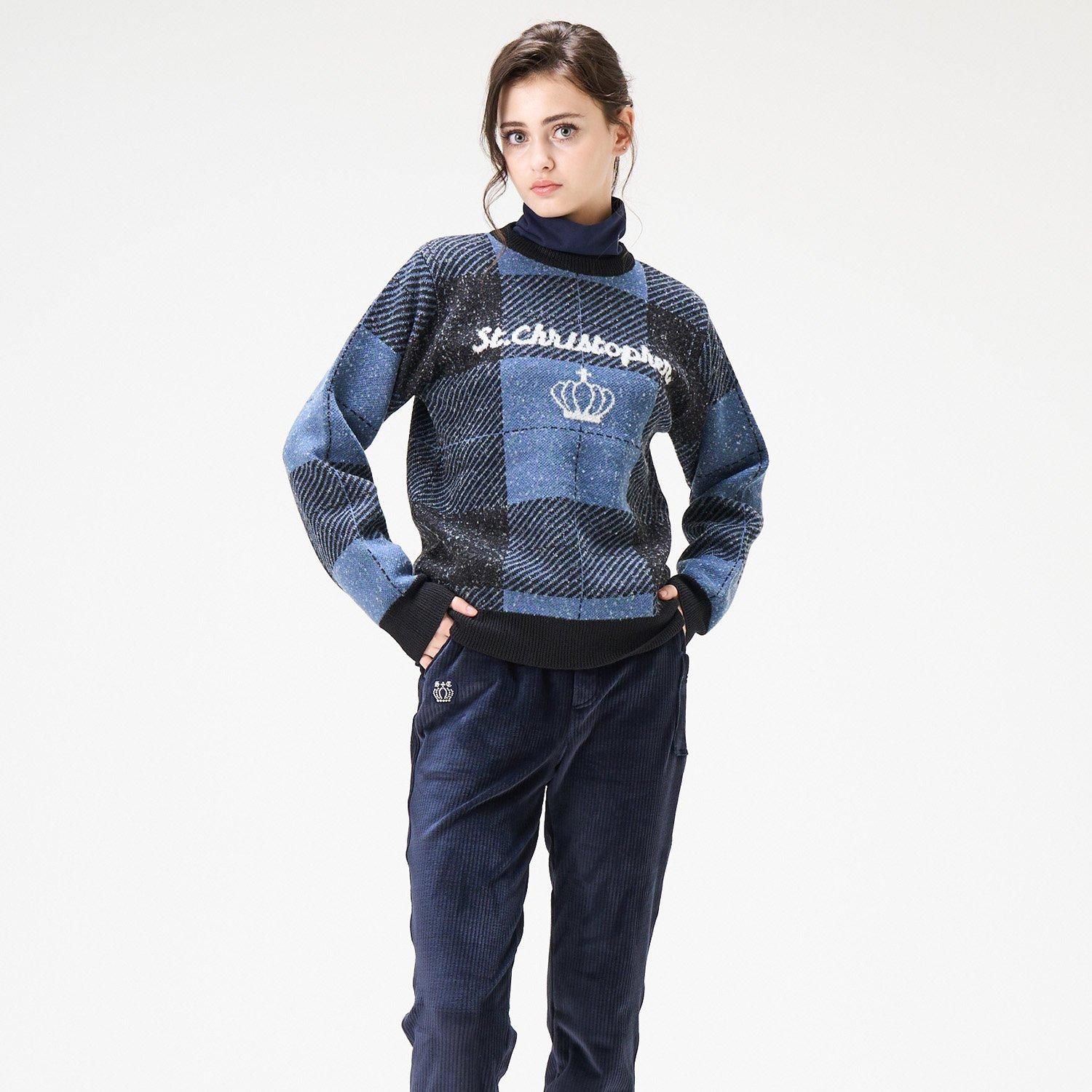 St. Christopher チェック柄 セットアップ L STCチェックニット