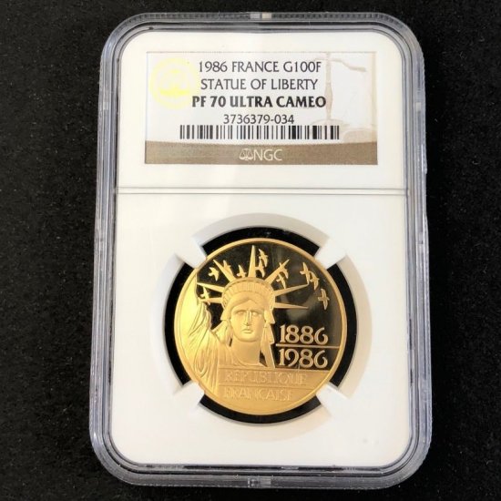 金貨 1986年 フランス 自由の女神 建立100周年記念 ゴールドコイン