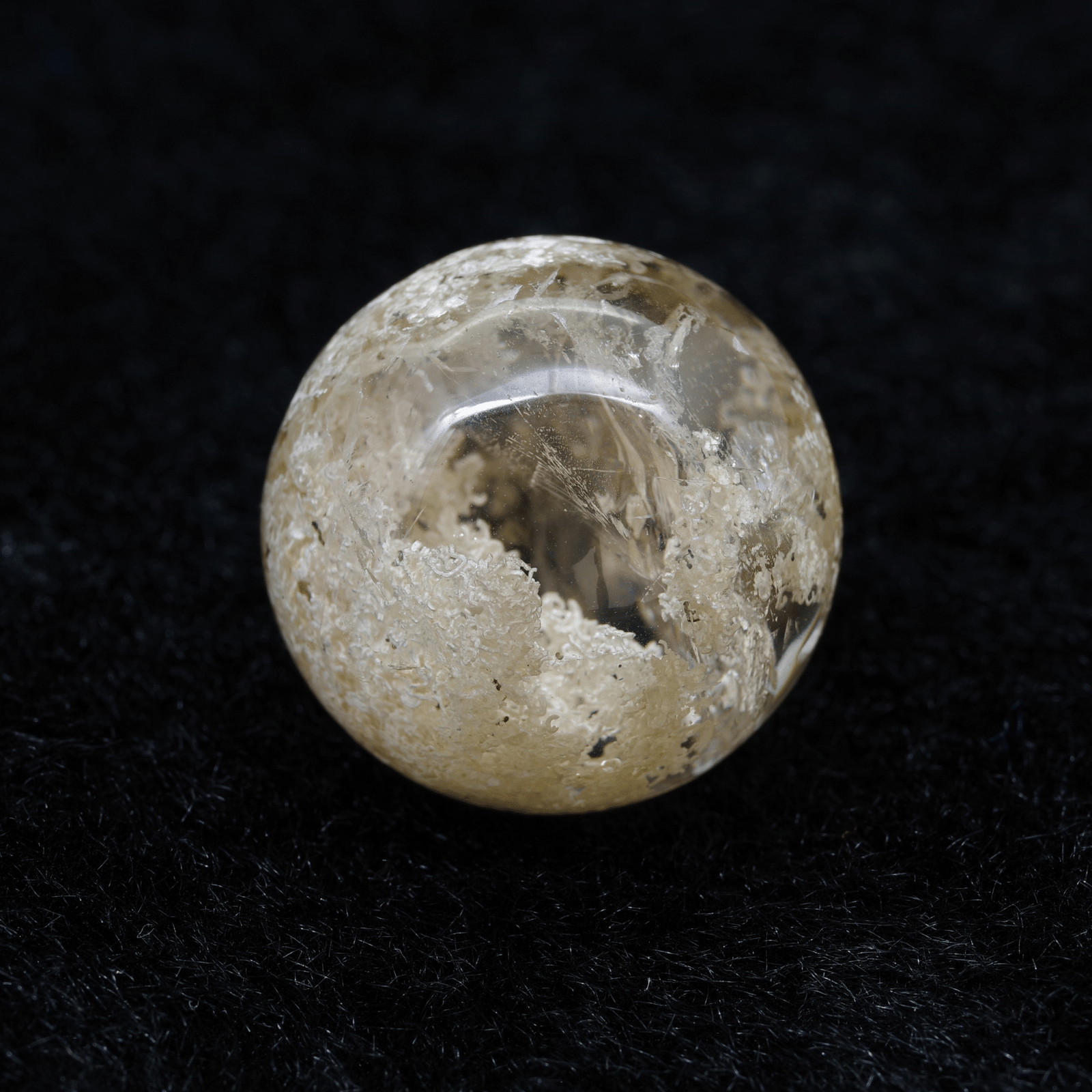 ホワイトガーデンクォーツ スフィア No.1 - ハイグレード天然石