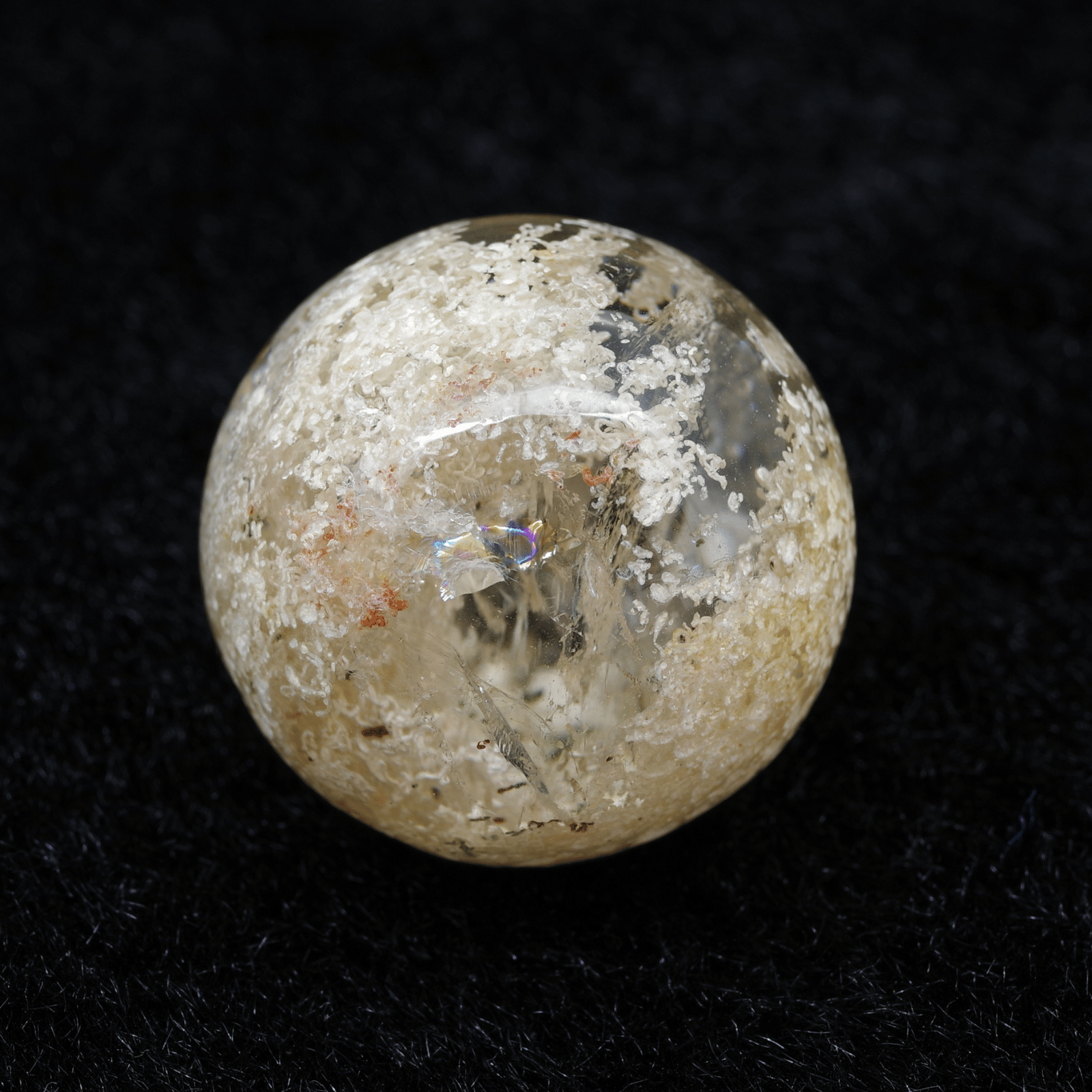 ホワイトガーデンクォーツ スフィア No.1 - ハイグレード天然石 