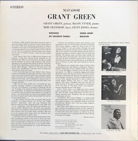 グラント グリーン /GRANT GREEN マタドール / Matador - 洋楽