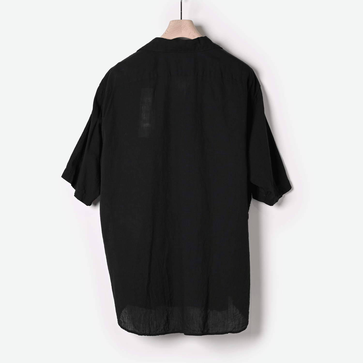 COMOLI | ベタシャンスキッパー半袖シャツ（black）- BARD