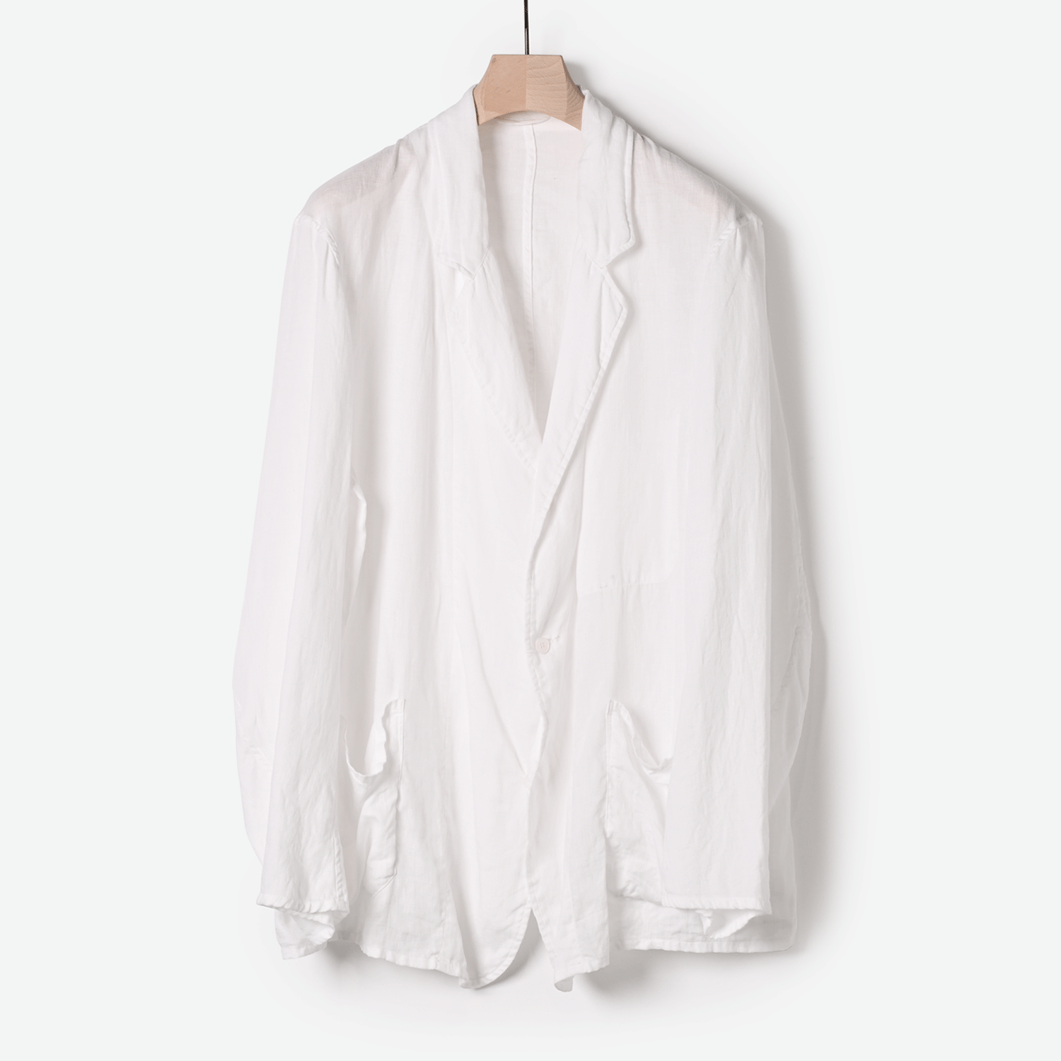 COMOLI | リネンWクロスジャケット（white）- BARD