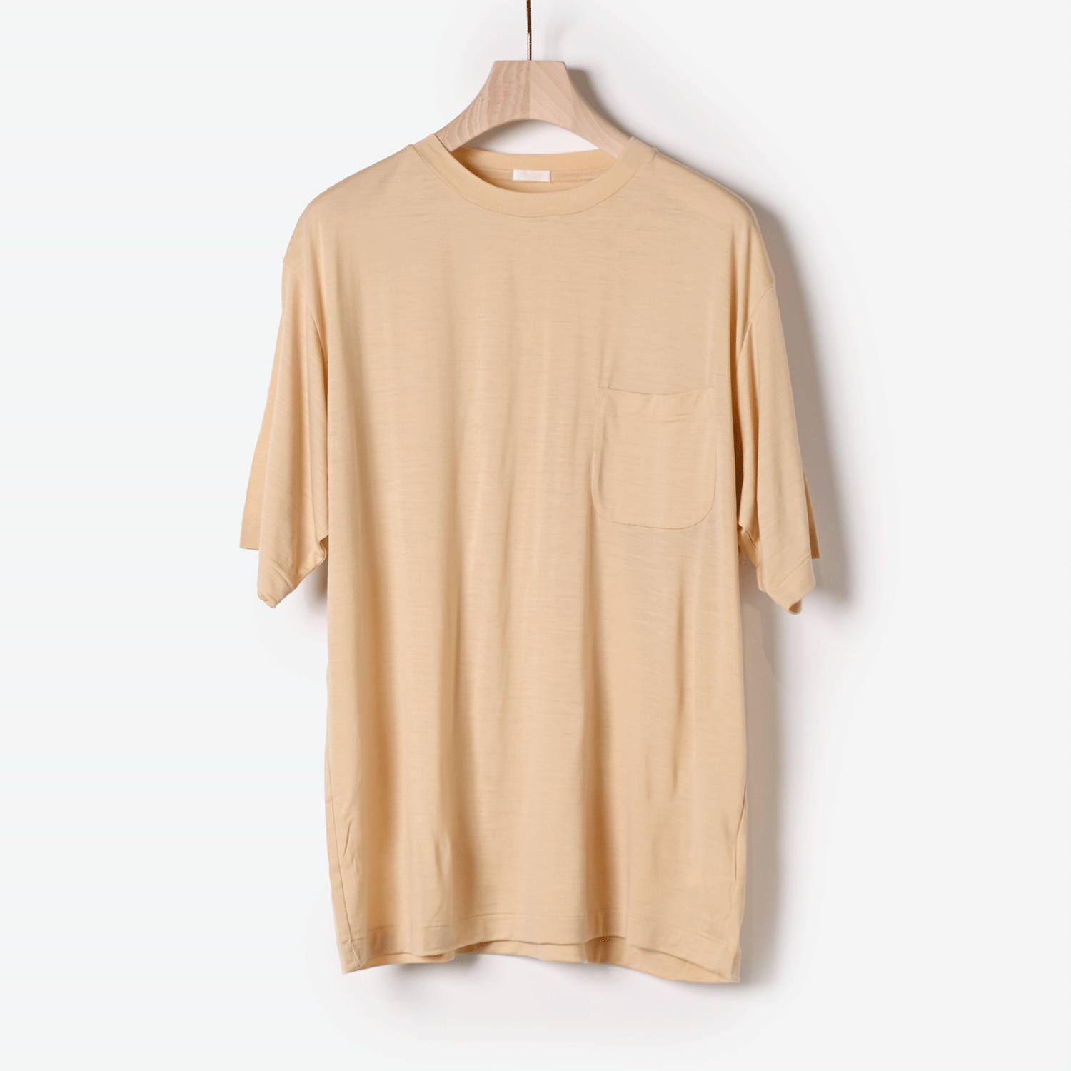 COMOLI | ウール天竺Tシャツ（beige）- BARD