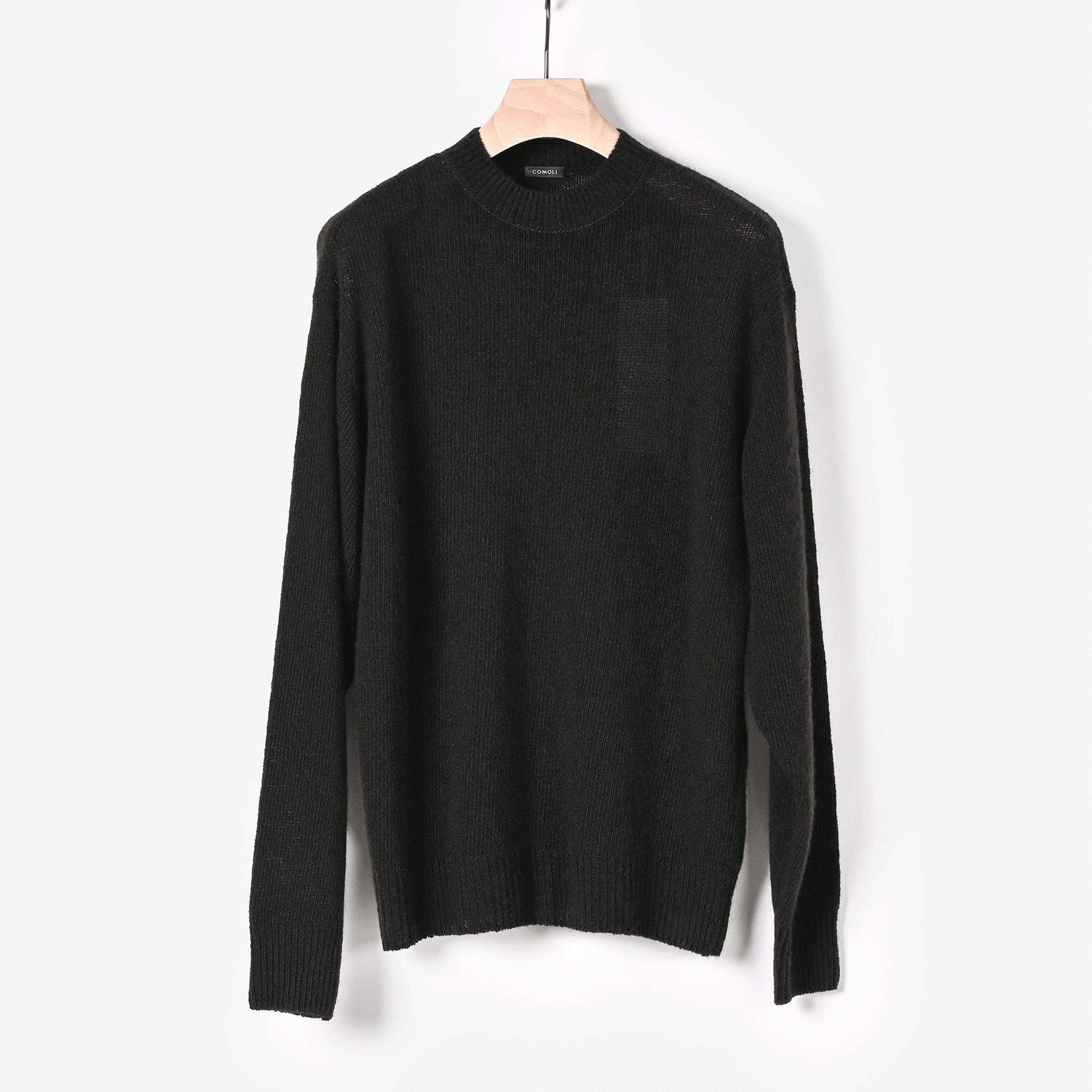 COMOLI 21SS カシミヤシルク クルーネックニット charcoal肌触りが全然違います