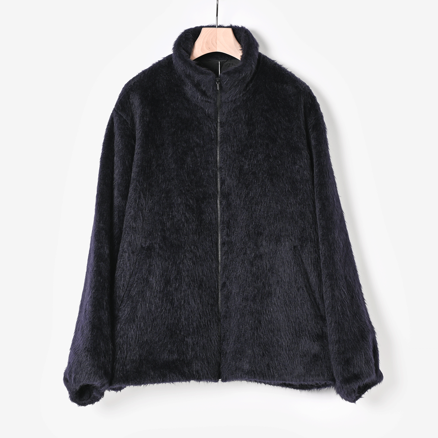 32,499円COMOLI  キャメルシャギージャケット（navy）