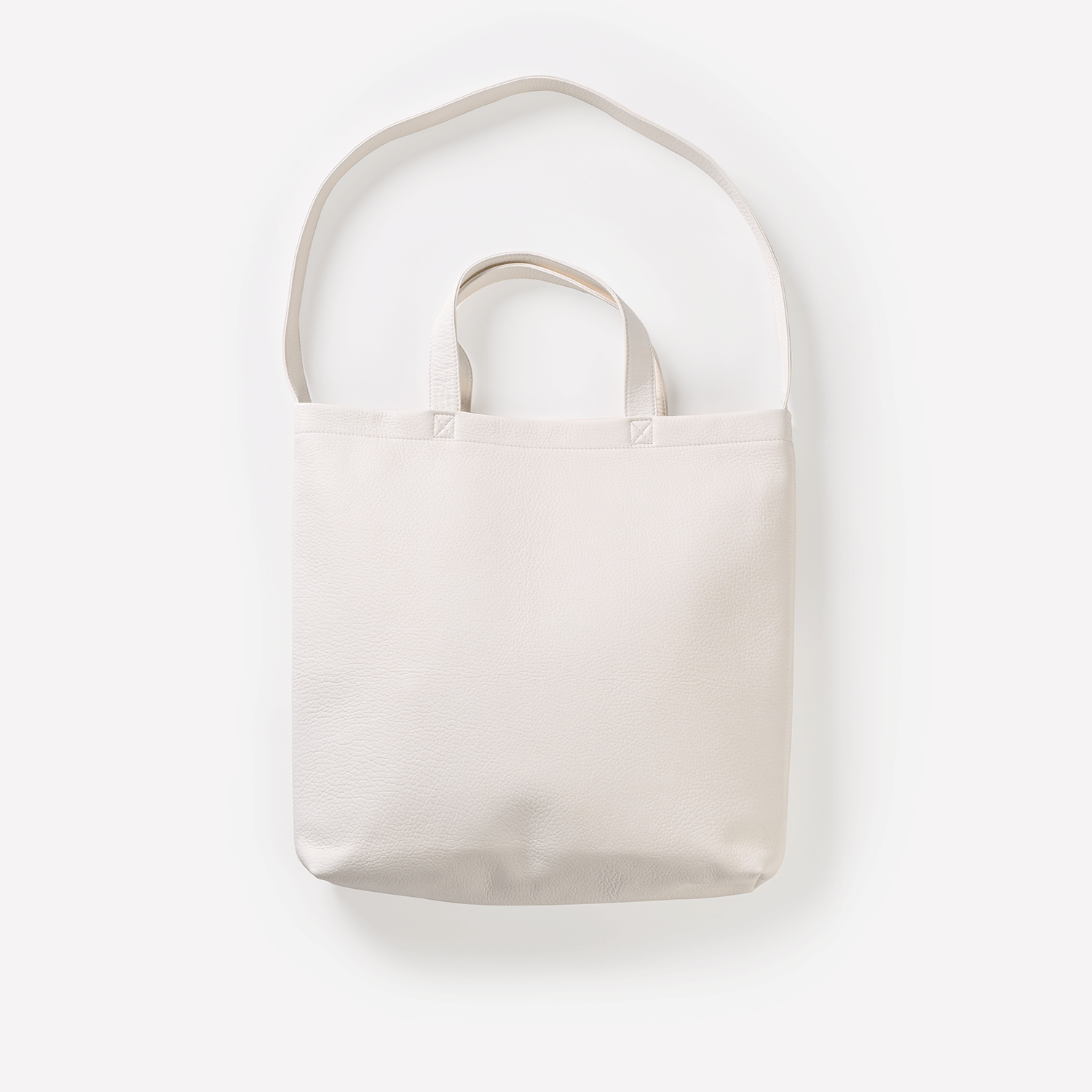 Aeta | DA53 DOUBLE FACED SHOULDER TOTE : M（white）