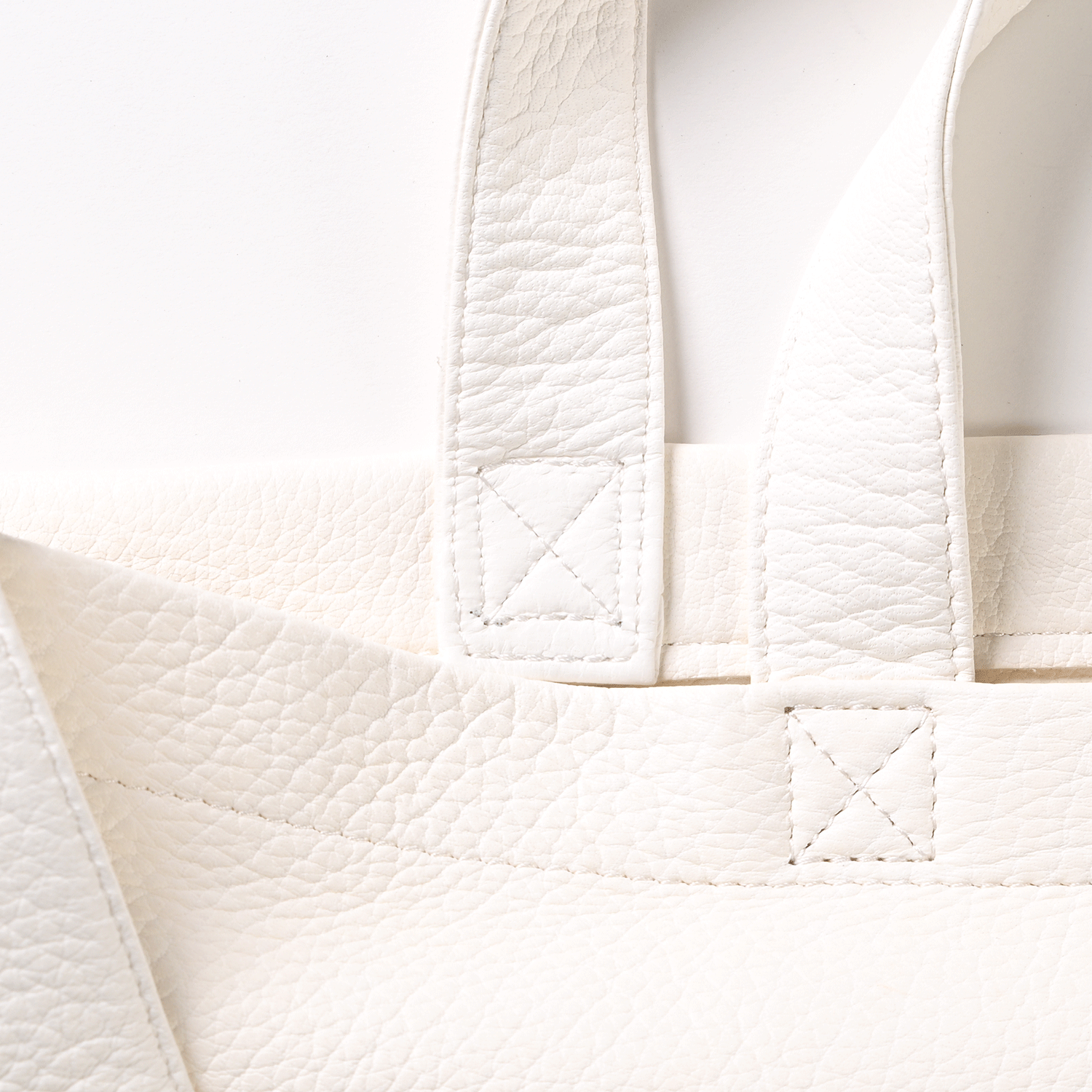 Aeta | DA53 DOUBLE FACED SHOULDER TOTE : M（white）