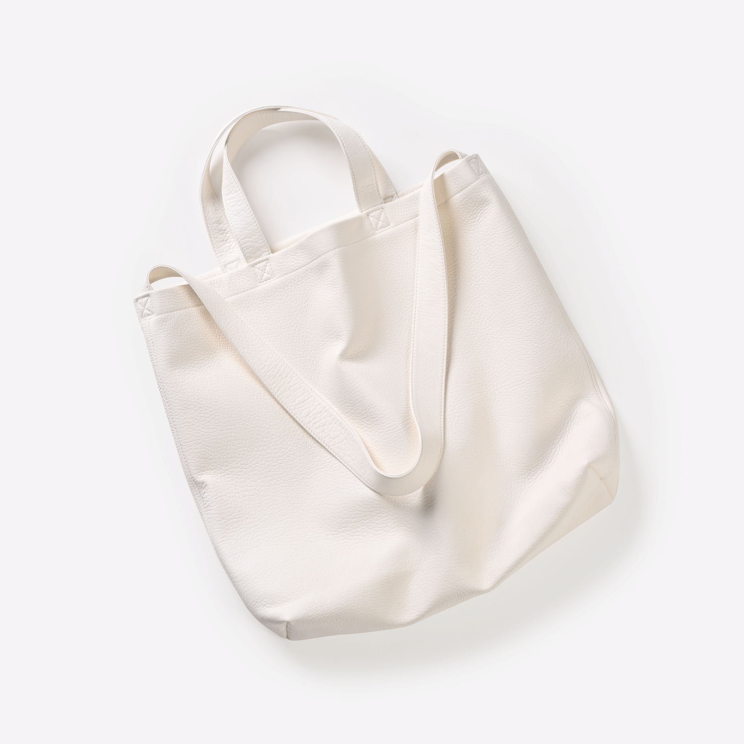 Aeta | DA53 DOUBLE FACED SHOULDER TOTE : M（white）