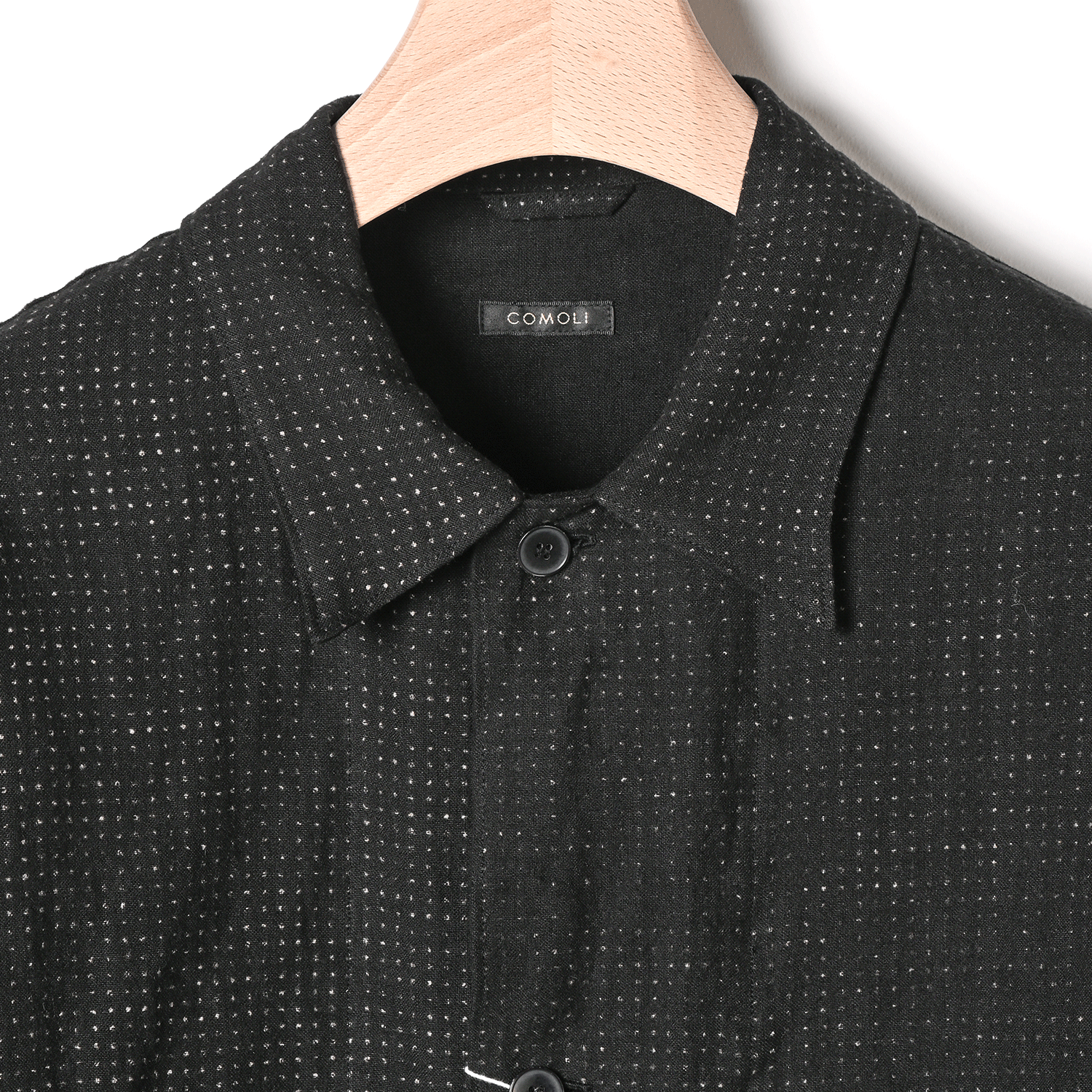 COMOLI | リネンドットシャツジャケット（dot）- BARD