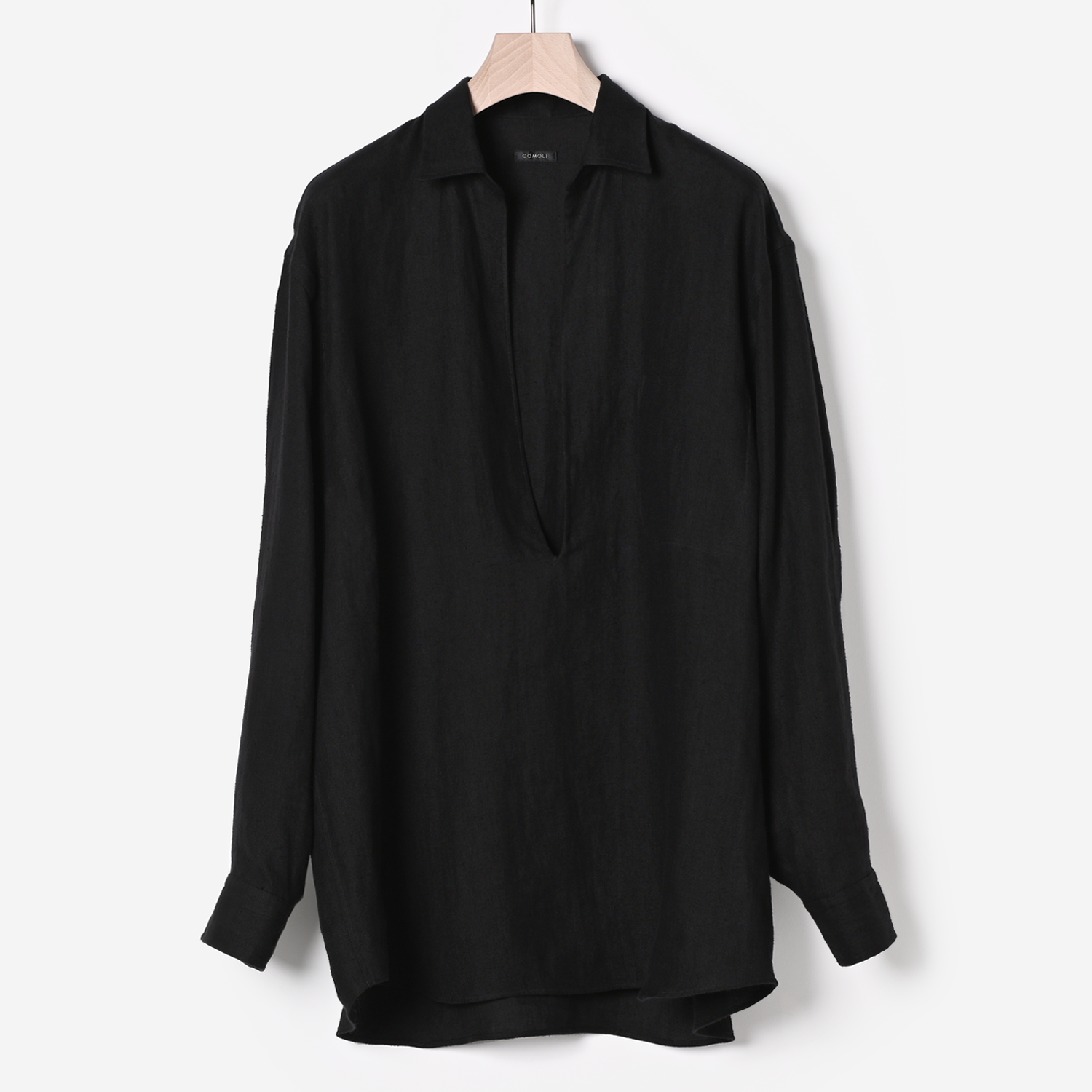 COMOLI | カナパプルオーバーシャツ（black）- BARD
