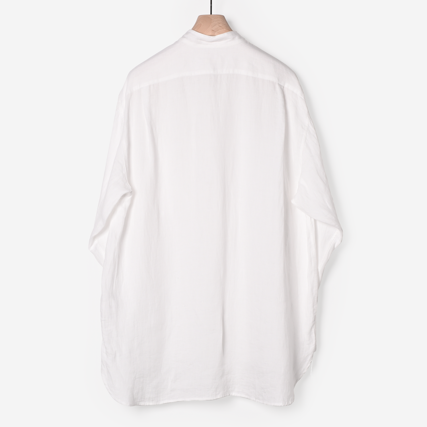 COMOLI | リネンWクロスプルオーバーシャツ（white）- BARD