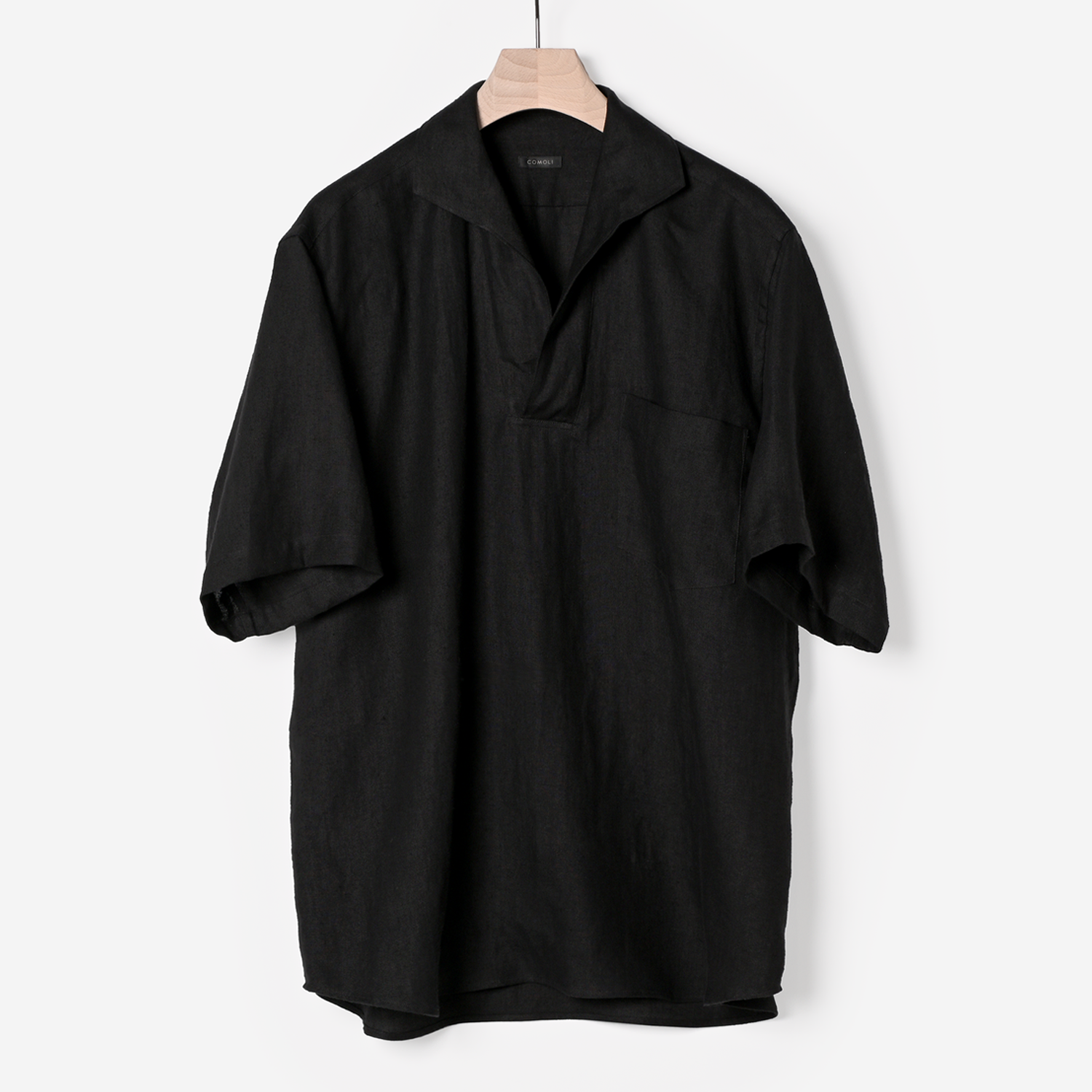 COMOLI | カナパスキッパー半袖シャツ（black）- BARD