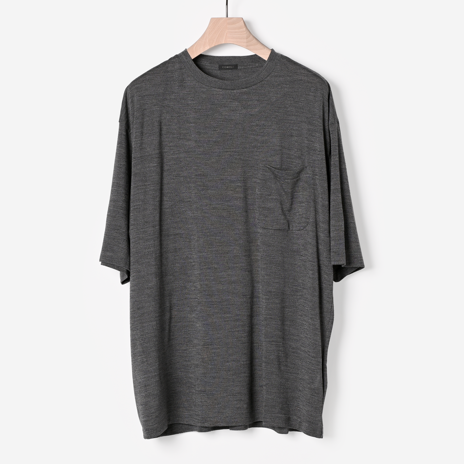 COMOLI | サマーウール天竺Tシャツ（gray）- BARD