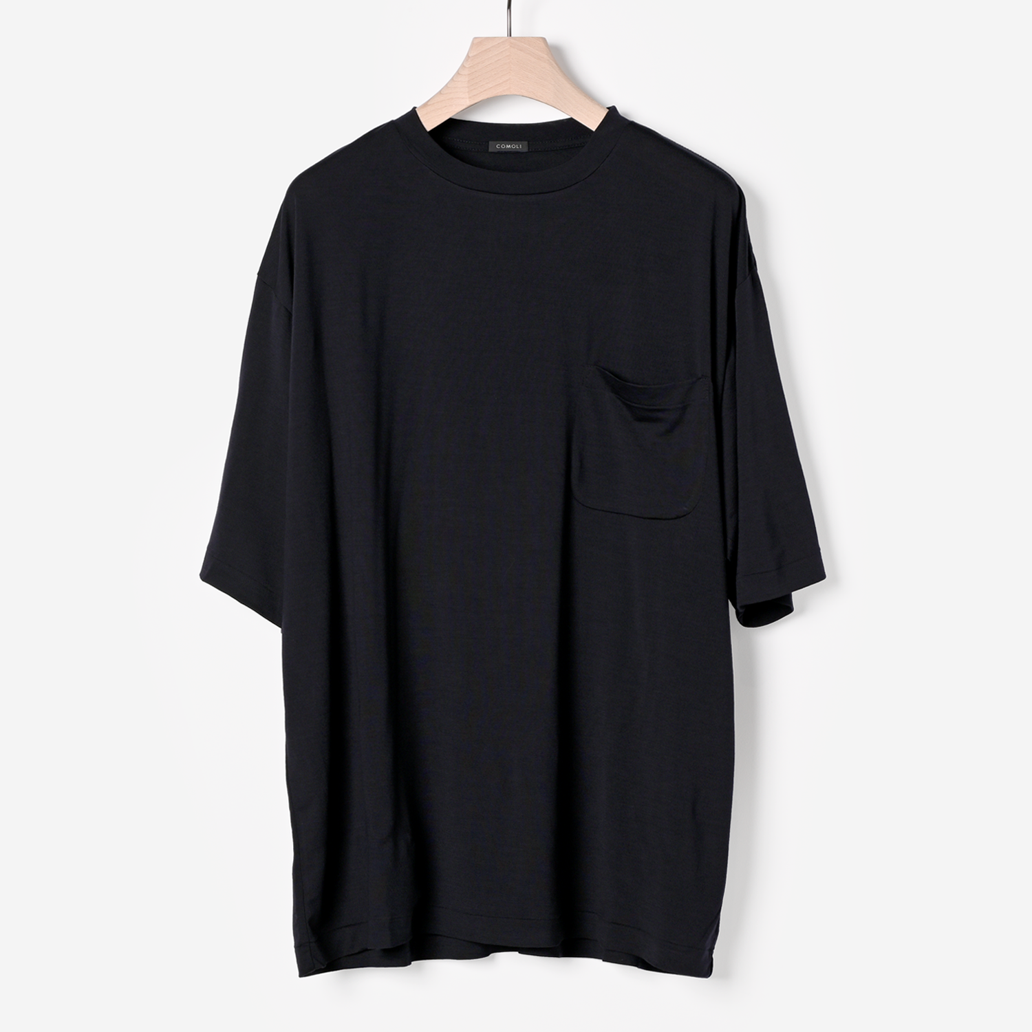 COMOLI サマーウール天竺Tシャツ（border）LECHOPPEレショップ