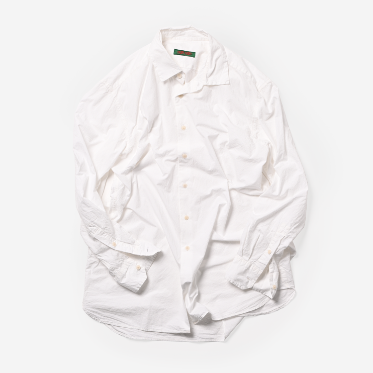 DOUBLE DYED BIG RACCOURCIE SHIRT - LCOT（off white）
