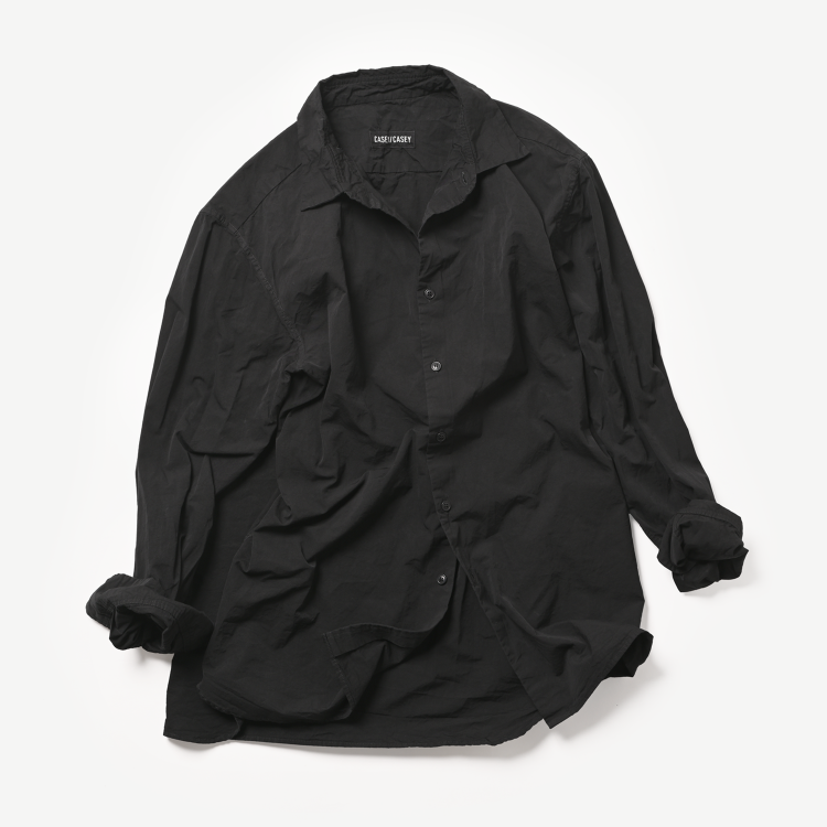 BIG RACCOURCIE SHIRT - PAPER COTblack