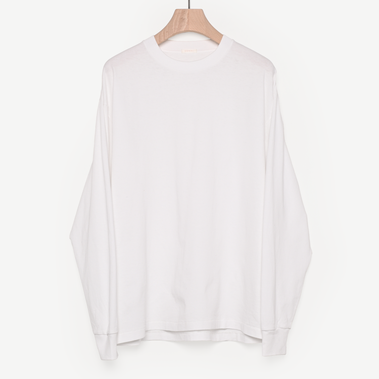 コットンジャージ長袖Tシャツ(white)