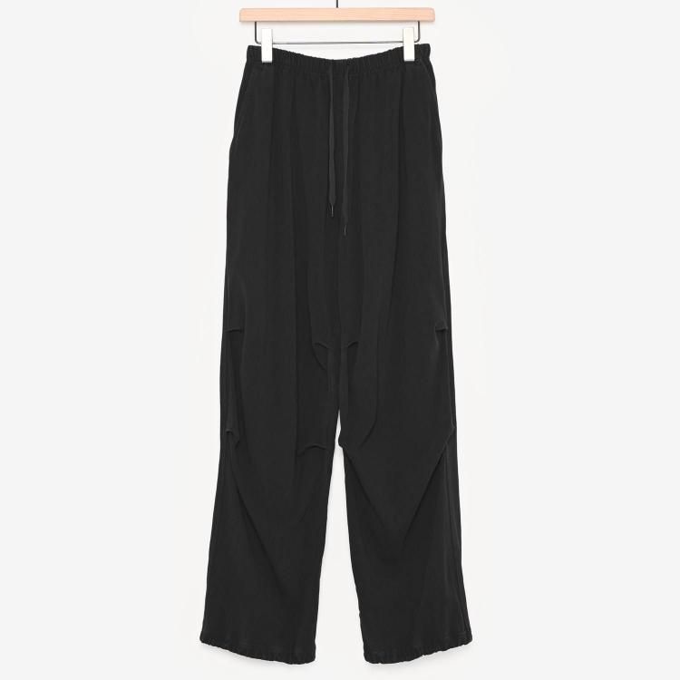コットンジャージニータックパンツ(black)