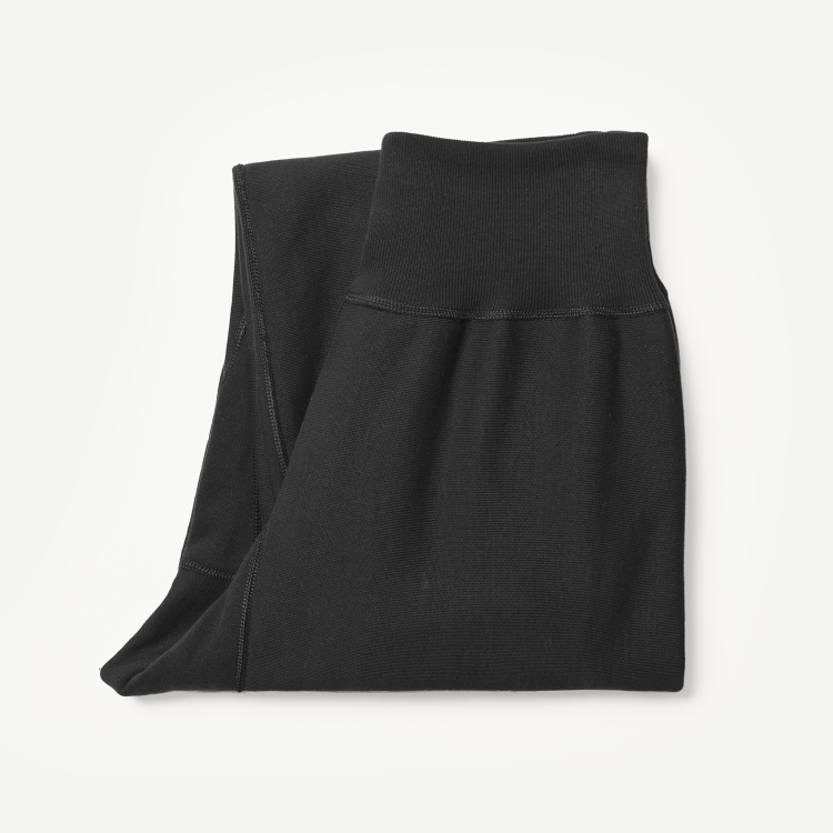0187 COTTON LONG JOHNS (black)