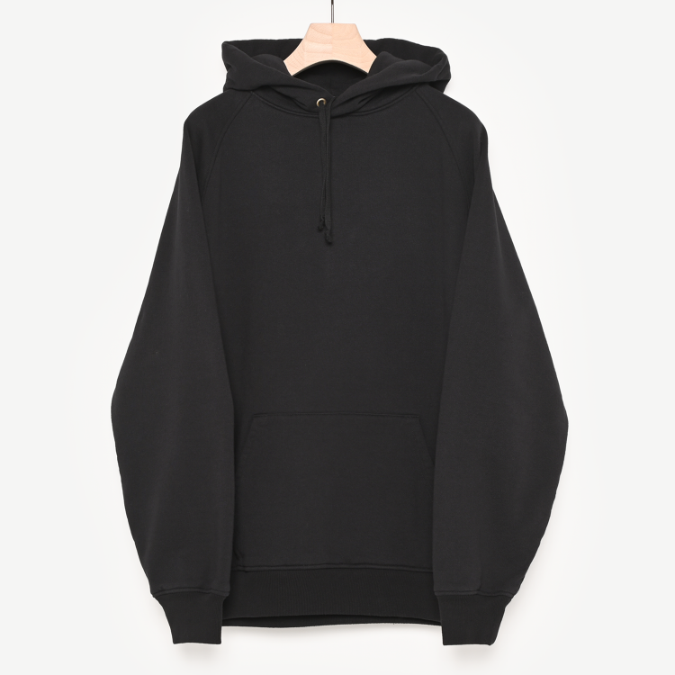 コットン裏毛パーカ(black)