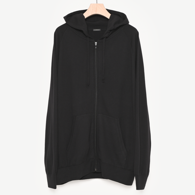 ウールニットジップパーカ(black)