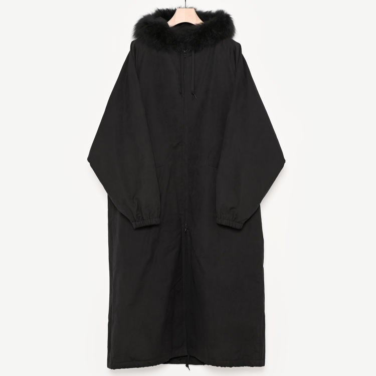 フーデッドロングコート(black)