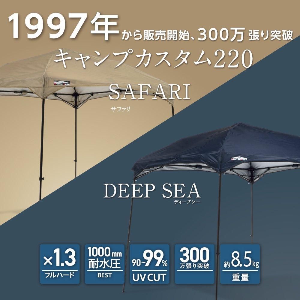カンタンタープ220 キャンプカスタム 【本体・天幕セット