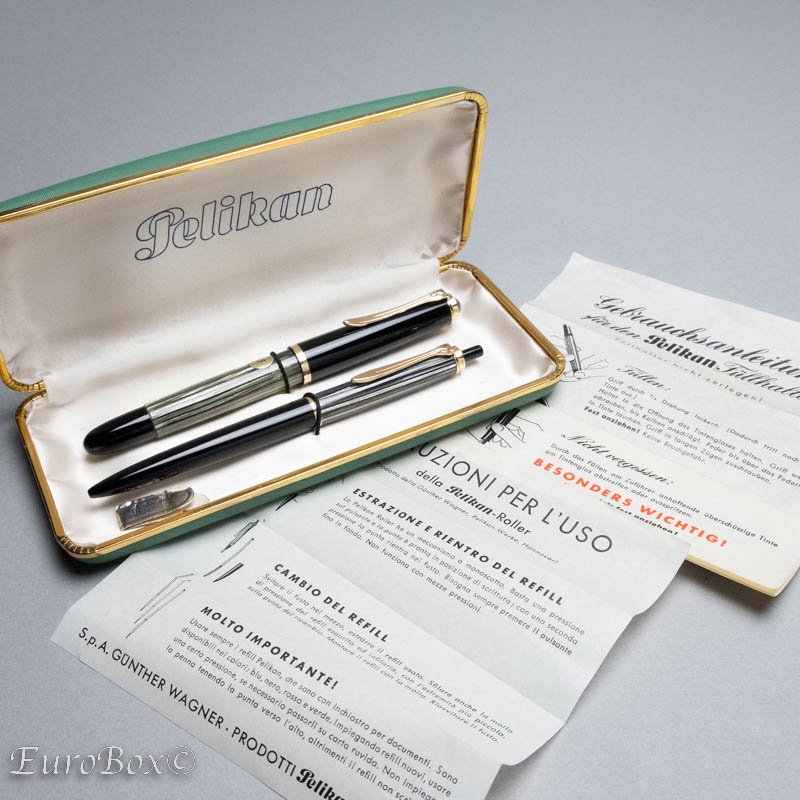 ペリカン 万年筆 400NN/ボールペン455 グレーストライプ Pelikan 400NN ...