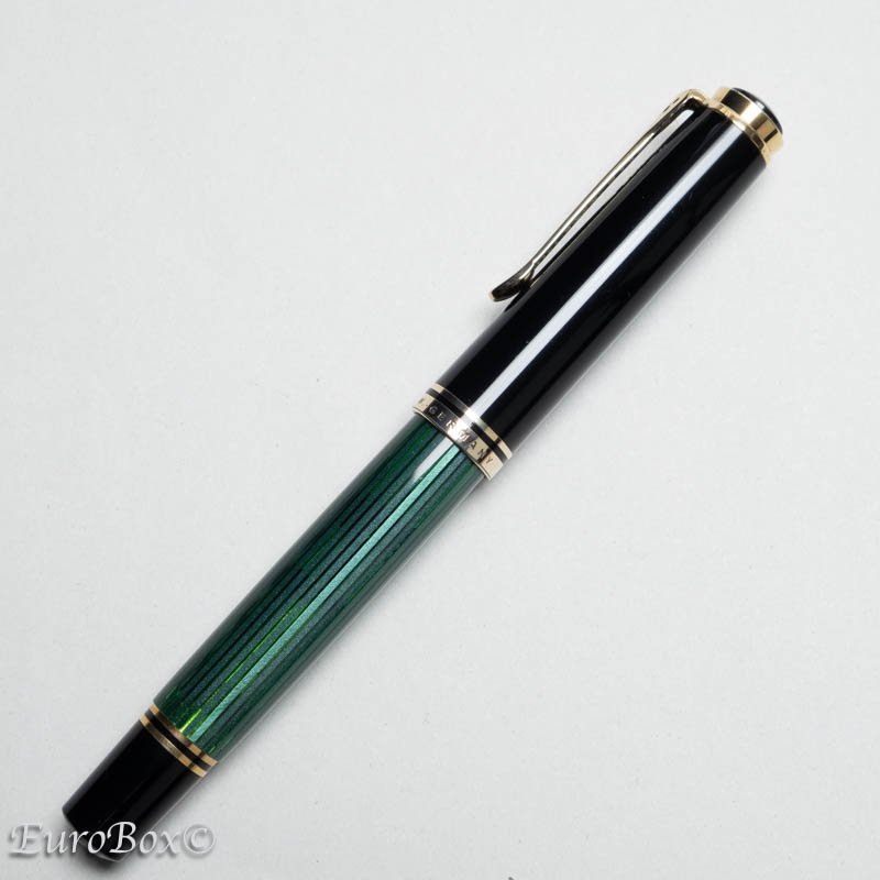 ペリカン 万年筆 スーべレーン M800 グリーンストライプ 20Cニブ Pelikan Souveran M800 Green Stripe w/20C  Nib - ユーロボックス - Euro Box