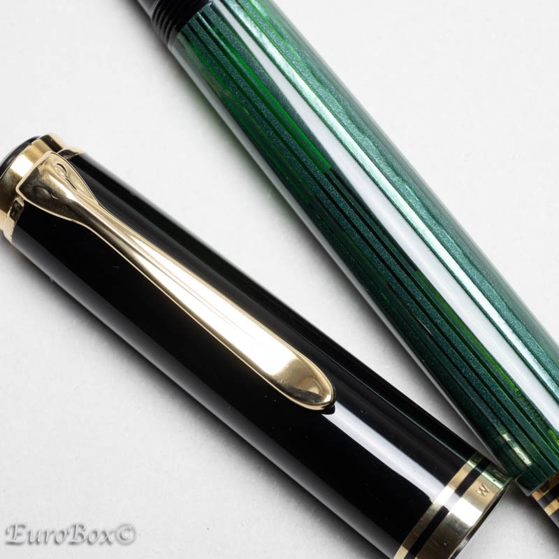 ペリカン 万年筆 スーべレーン M800 グリーンストライプ 20Cニブ Pelikan Souveran M800 Green Stripe w/20C  Nib - ユーロボックス - Euro Box