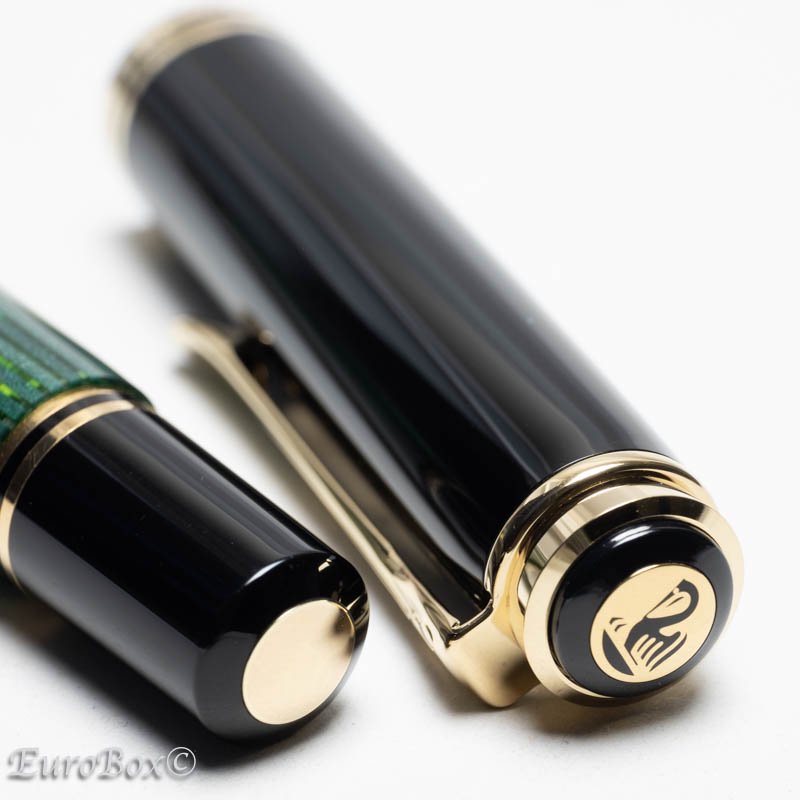 ペリカン 万年筆 スーべレーン M800 グリーンストライプ 20Cニブ Pelikan Souveran M800 Green Stripe w/ 20C Nib - ユーロボックス - Euro Box