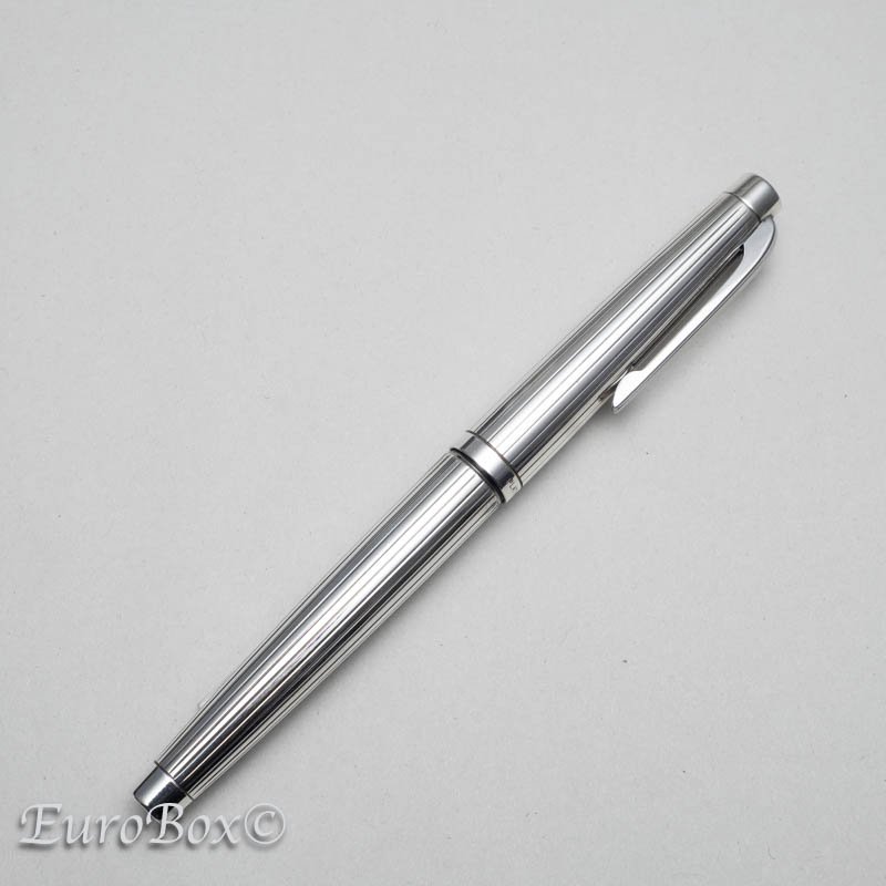 プラチナ 万年筆 シルバー PPSL-15000 銀ストライプ PLATINUM PPSL-15000 Silver Stripe - ユーロボックス  - Euro Box