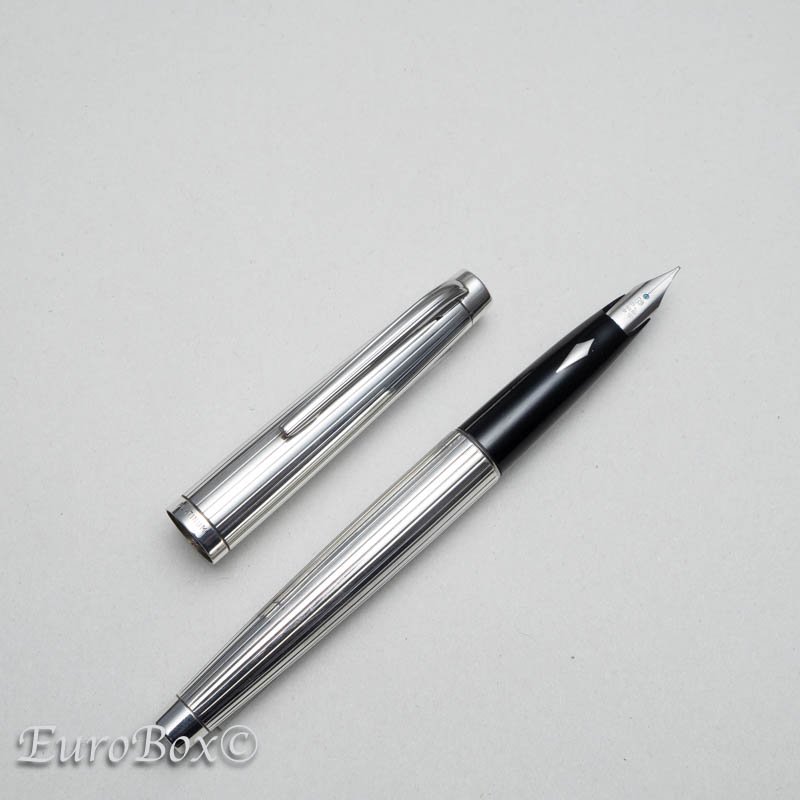 プラチナ 万年筆 シルバー PPSL-15000 銀ストライプ PLATINUM PPSL-15000 Silver Stripe - ユーロボックス  - Euro Box