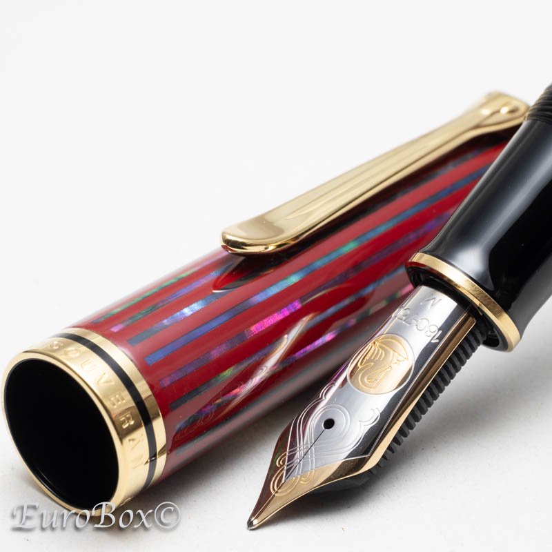 ペリカン 万年筆 M1000 螺鈿 暁 Pelikan M1000 Raden Sunrise Red - ユーロボックス - Euro Box