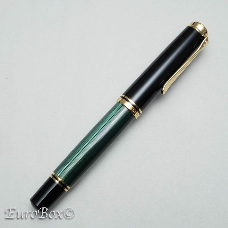 ペリカン 万年筆 スーベレーン M1000 グリーンストライプ 森山研ぎ Pelikan Souveran M1000 Green Stripe -  Euro Box